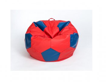 Кресло-мешок Мяч большой Экокожа красно-синее в Екатеринбурге - ekaterinburg.mebel-74.com | фото