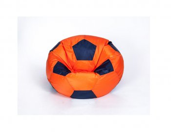 Кресло-мешок Мяч малый оранжево-черное в Екатеринбурге - ekaterinburg.mebel-74.com | фото