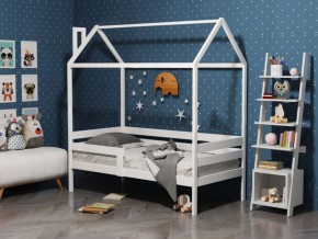Детская кровать-домик из массива березы Соня-6 (Белый/Лак) в Екатеринбурге - ekaterinburg.mebel-74.com | фото