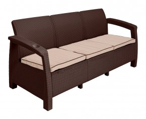 Диван Yalta Premium Sofa 3 Set (Ялта) шоколадный (+подушки под спину) в Екатеринбурге - ekaterinburg.mebel-74.com | фото