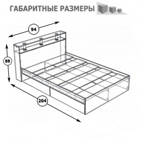 Камелия Кровать 0900, цвет белый, ШхГхВ 93,5х217х78,2 см., сп.м. 900х2000 мм., без матраса, основание есть в Екатеринбурге - ekaterinburg.mebel-74.com | фото