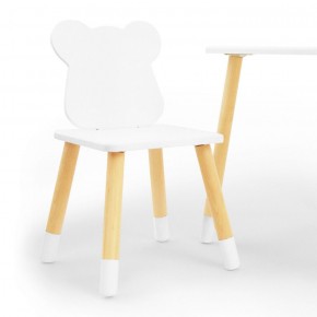 Комплект детской мебели стол и два стула Мишутка (Белый/Белый/Береза) в Екатеринбурге - ekaterinburg.mebel-74.com | фото