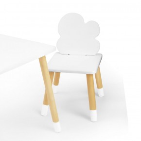 Комплект детской мебели стол и два стула Облачко (Белый/Белый/Береза) в Екатеринбурге - ekaterinburg.mebel-74.com | фото