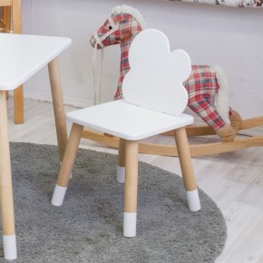 Комплект детской мебели стол и два стула Облачко (Белый/Белый/Береза) в Екатеринбурге - ekaterinburg.mebel-74.com | фото