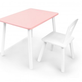 Комплект детской мебели стол и стул Корона (Розовый/Белый/Белый) в Екатеринбурге - ekaterinburg.mebel-74.com | фото