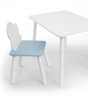 Комплект детской мебели стол и стул Облачко (Белый/Голубой/Белый) в Екатеринбурге - ekaterinburg.mebel-74.com | фото