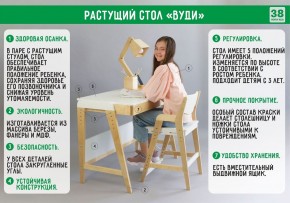 Комплект растущий стол и стул с чехлом 38 попугаев «Вуди» (Белый, Белый, Беж) в Екатеринбурге - ekaterinburg.mebel-74.com | фото