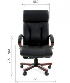 Кресло для руководителя CHAIRMAN  421 (Натуральная кожа) Черное в Екатеринбурге - ekaterinburg.mebel-74.com | фото