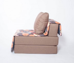 Кресло-кровать бескаркасное Харви (коричневый-геометрия браун) в Екатеринбурге - ekaterinburg.mebel-74.com | фото