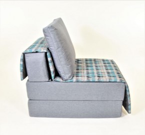 Кресло-кровать бескаркасное Харви (серый-квадро азур) в Екатеринбурге - ekaterinburg.mebel-74.com | фото