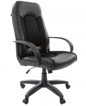 Кресло офисное BRABIX "Strike EX-525" (экокожа черная, ткань черная) 531381 в Екатеринбурге - ekaterinburg.mebel-74.com | фото