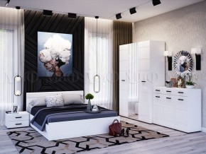 НЭНСИ NEW Кровать 1,4 м (Белый глянец холодный/Белый) в Екатеринбурге - ekaterinburg.mebel-74.com | фото