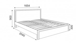 Кровать 1.6 М07 Стандарт с основанием Беатрис (Орех гепланкт) в Екатеринбурге - ekaterinburg.mebel-74.com | фото