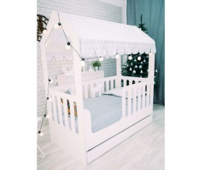 Кровать-домик с ящиком 800*1600 (Белый) в Екатеринбурге - ekaterinburg.mebel-74.com | фото