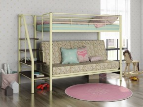 Кровать двухъярусная с диваном "Мадлен-3" (Белый/Фиолетовы) в Екатеринбурге - ekaterinburg.mebel-74.com | фото