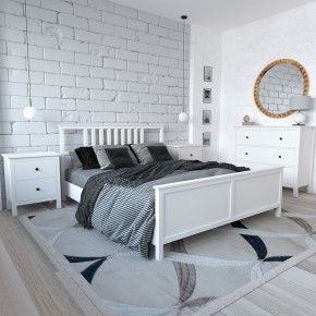Кровать Ф-156.02 двухспальная 160х200 из массива сосны, цвет белый в Екатеринбурге - ekaterinburg.mebel-74.com | фото