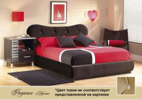 Кровать Феодосия 1600 со стразами в к/з "Классик 307 коричневый" (серия Норма) +основание +ПМ в Екатеринбурге - ekaterinburg.mebel-74.com | фото