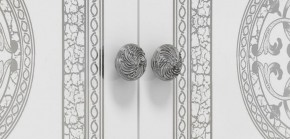 Шкаф 4-х дверный с зеркалами (12.244) Грация (белый/серебро) в Екатеринбурге - ekaterinburg.mebel-74.com | фото