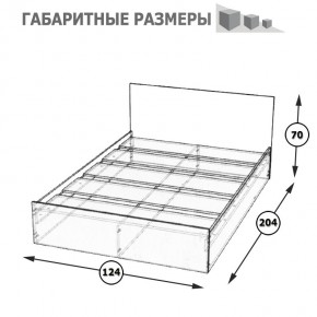 Стандарт Кровать 1200, цвет венге, ШхГхВ 123,5х203,5х70 см., сп.м. 1200х2000 мм., без матраса, основание есть в Екатеринбурге - ekaterinburg.mebel-74.com | фото